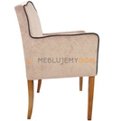LUDWIK armchair with piping and straight legs 87 cm
