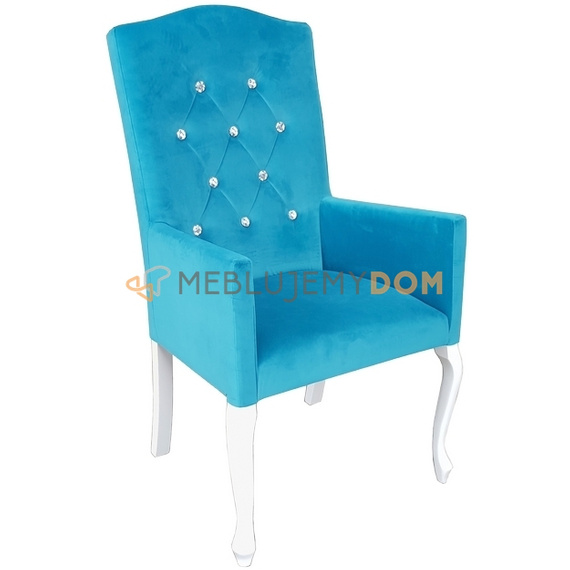 LUDWIK PIK armchair with crystals and knocker 110 cm