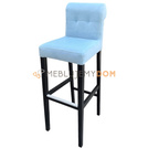 Bar stool NARROW PIK with roller, golden thumbtacks and knocker 116 cm