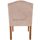 LUDWIK armchair with piping and straight legs 87 cm