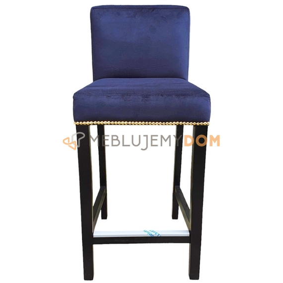 Bar stool NARROW with golden thumbtacks and knocker 91 cm