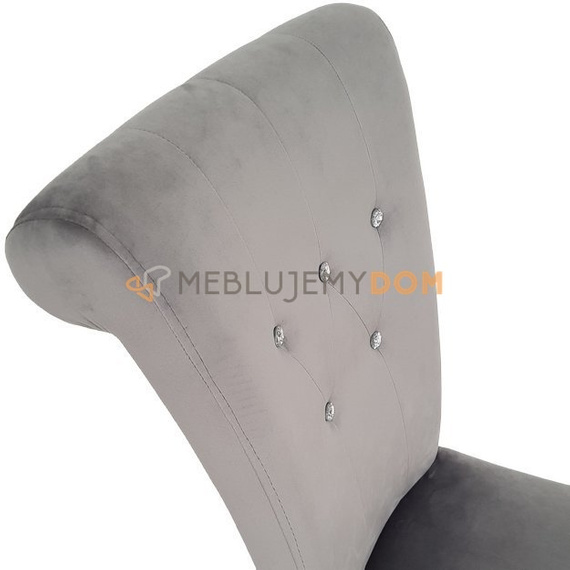 Chair TIZIANO with crystals, thumbtacks and knocker 100 cm