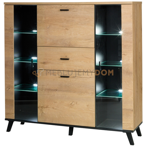 Chest of drawers with showcase SORRENTO
