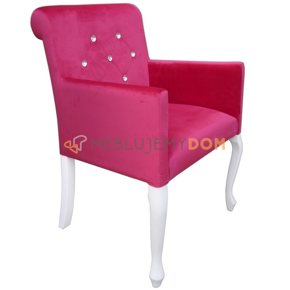 LUDWIK PIK armchair with crystals and roller 87 cm