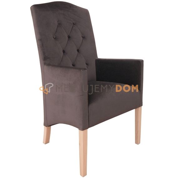 OBLIQUE LUDWIK PIK armchair with buttons 110 cm