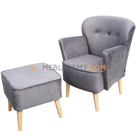 Set KLUBOWY armchair with footstool