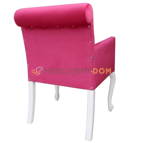 LUDWIK PIK armchair with crystals and roller 87 cm