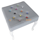 Pouf LUDWIK PIK with colored buttons 50 x 50 cm