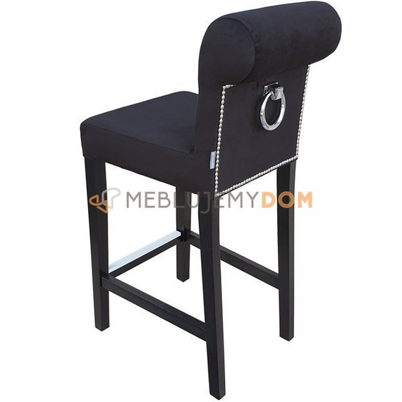 Bar stool NARROW PIK with roller, thumbtacks and knocker 96 cm