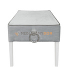 Pouf SIMPLE with piping and knockers 97 x 50 cm