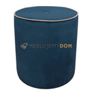 Pouf ROUND PIK with button and piping Ø 40 cm