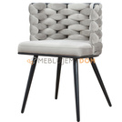 AURORA BLACK armchair with woven backrest 75 cm