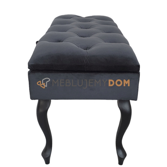 Pouf CHESTER openable with crystals 100 x 40 cm