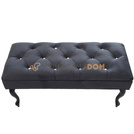 Pouf CHESTER openable with crystals 100 x 40 cm