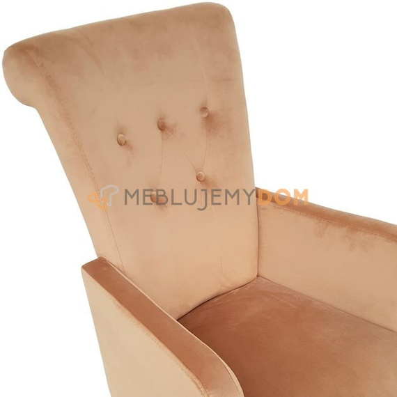 Chair TIZIANO with thumbtacks, knocker and armrests 100 cm