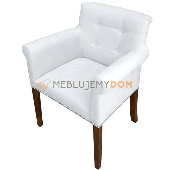 Armchair LAURENCE with thumbtacks and knocker 86 cm