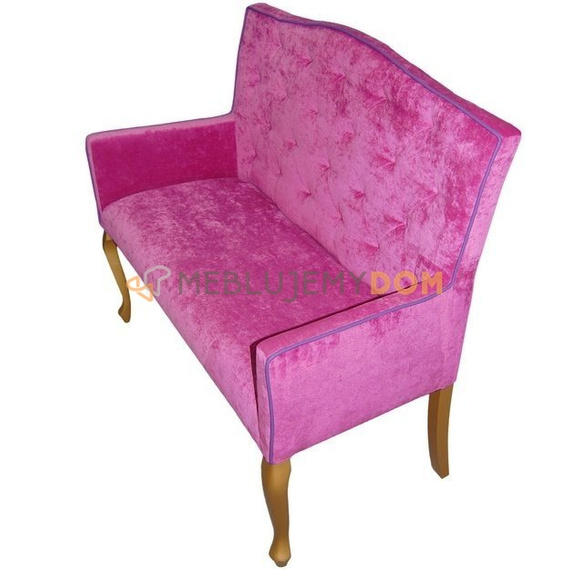 Upholstered bench QUEEN PIK with piping 101 cm