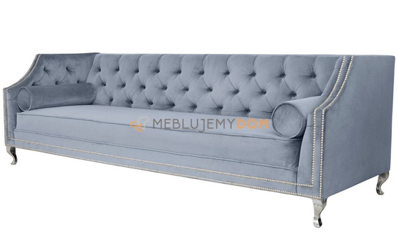 Sofa AMARO with rollers and thumbtacks 3-seater