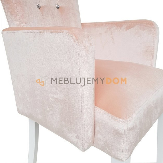 Chair MARCELO with crystals and armrests 100 cm