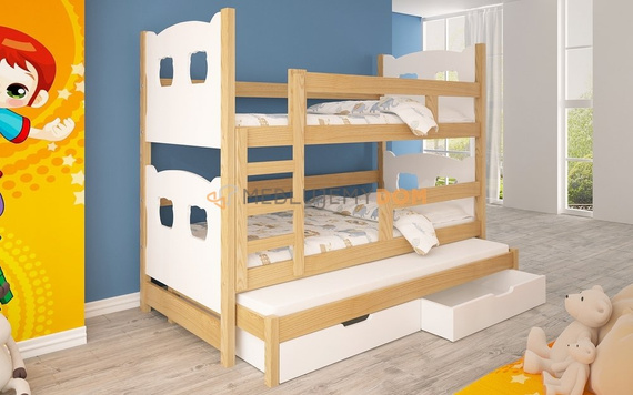 Bunk bed 3-person OLIVER TEDDY BEAR