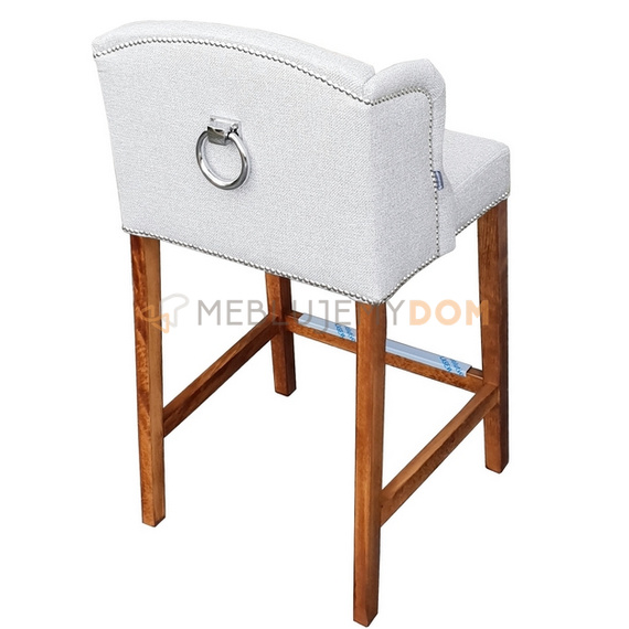 Bar stool USZAK PIK with buttons, thumbtacks and knocker 97 cm