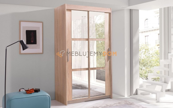 Sliding wardrobe with mirror BENTO