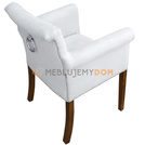 Armchair LAURENCE with thumbtacks and knocker 86 cm