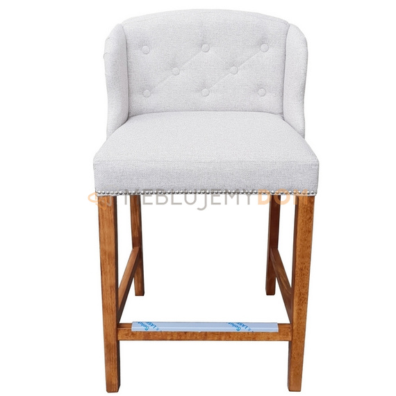 Bar stool USZAK PIK with buttons, thumbtacks and knocker 97 cm