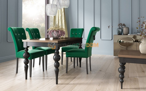 Chair MARCELO with crystals and knocker 100 cm