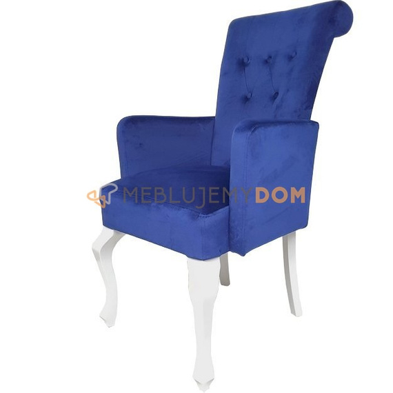 Chair TIZIANO with thumbtacks, knocker and armrests 100 cm