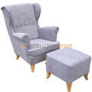 Set USZAK PIK armchair with footstool
