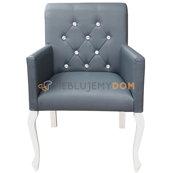 LUDWIK PIK armchair with crystals and roller 87 cm