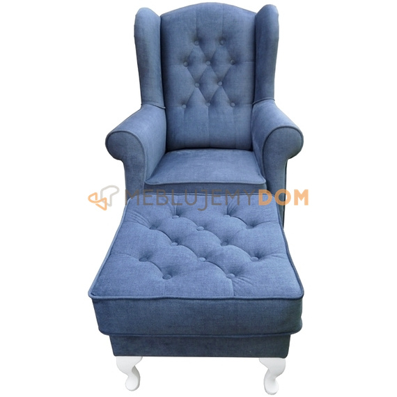 Set USZAK AMORE armchair with footstool