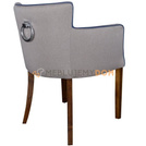 NAOKI armchair with piping and knocker 80 cm