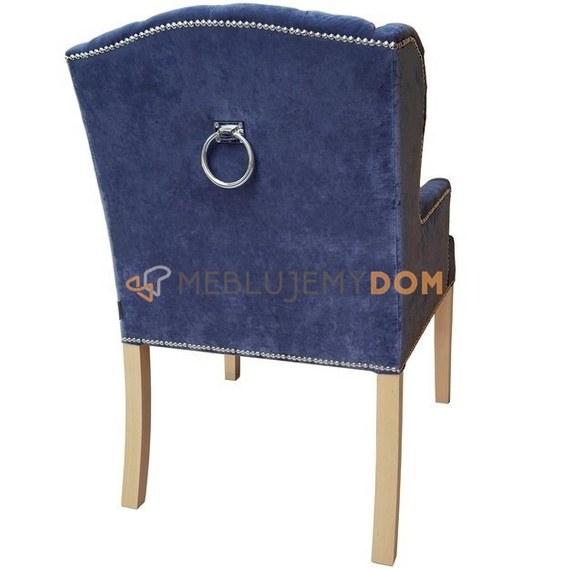 AUDREY armchair with thumbtacks and knocker 98 cm