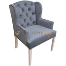 AUDREY armchair with thumbtacks and knocker 98 cm