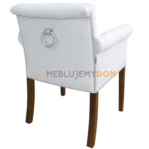 Armchair LAURENCE with thumbtacks and knocker 86 cm