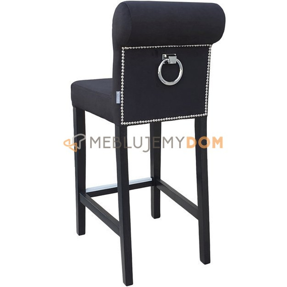 Bar stool NARROW PIK with roller, thumbtacks and knocker 96 cm