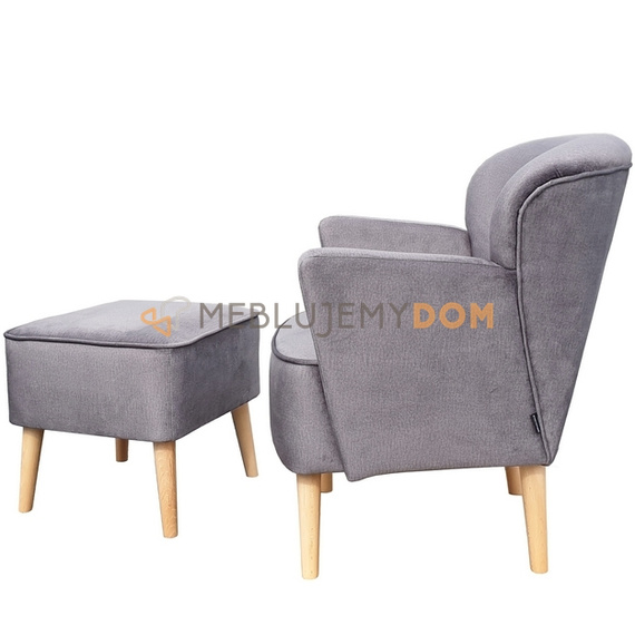 Set KLUBOWY armchair with footstool