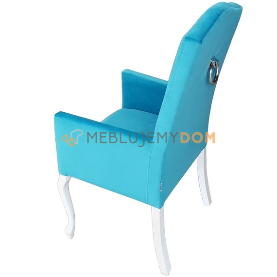 LUDWIK PIK armchair with crystals and knocker 110 cm