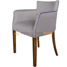 NAOKI armchair with piping and knocker 80 cm