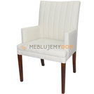 EDGAR NARROW PIK armchair with vertical stitching 98 cm