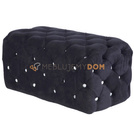 Pouf CHESTER with crystals 97 x 50 cm
