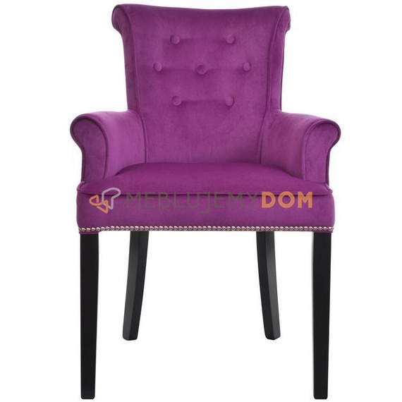 MICHELLE armchair with thumbtacks and knocker 87 cm