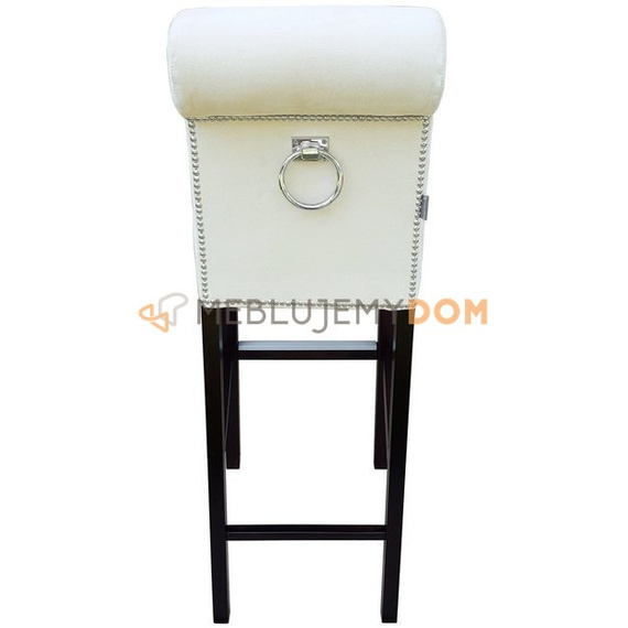 Bar stool SIMPLE PIK with roller, thumbtacks and knocker 106 cm