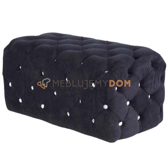 Pouf CHESTER with crystals 97 x 50 cm
