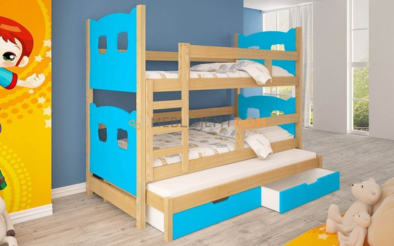 Bunk bed 3-person OLIVER TEDDY BEAR