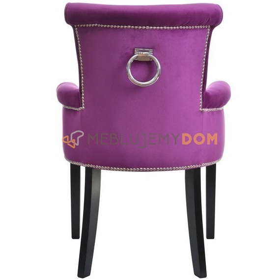 MICHELLE armchair with thumbtacks and knocker 87 cm