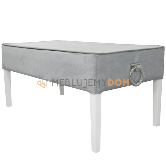 Pouf SIMPLE with piping and knockers 97 x 50 cm