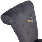 Chair TIZIANO with crystals and thumbtacks 100 cm